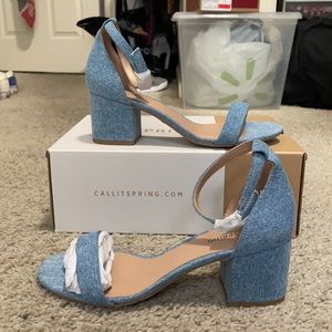 Call it spring denim heels
